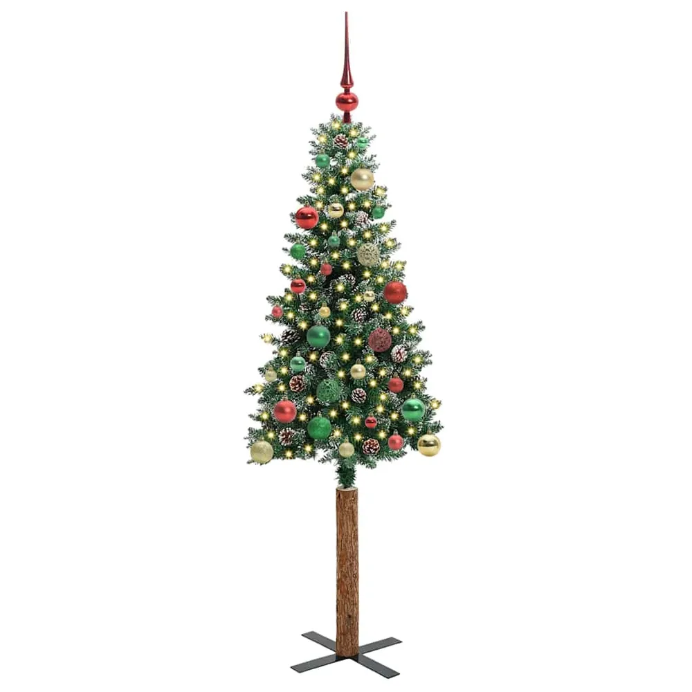 HKH Árvore de Natal Slim com 150 Leds e Branco - Verde