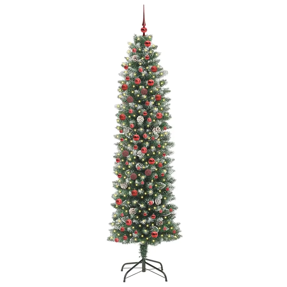 HKH Árvore Slim de Natal Artificial e Branco - Verde
