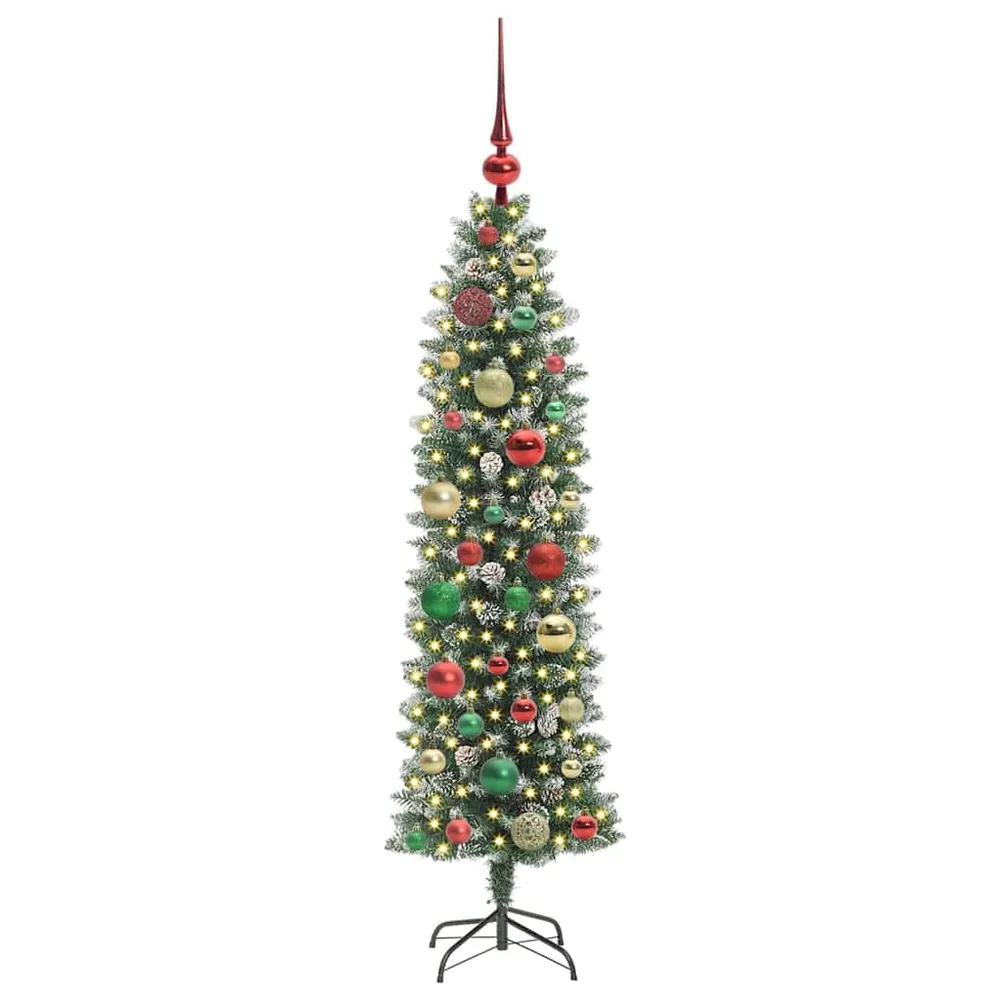 HKH Árvore Slim de Natal Artificial e Branco - Verde