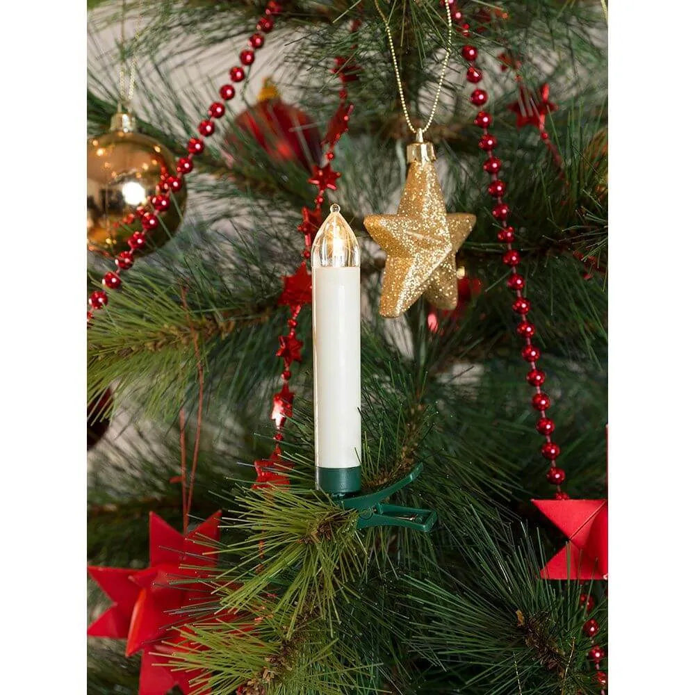 Iluminação LED para árvores 5 velas para árvores conjunto adicional para 1910-100 5 díodos brancos quentes pilhas
