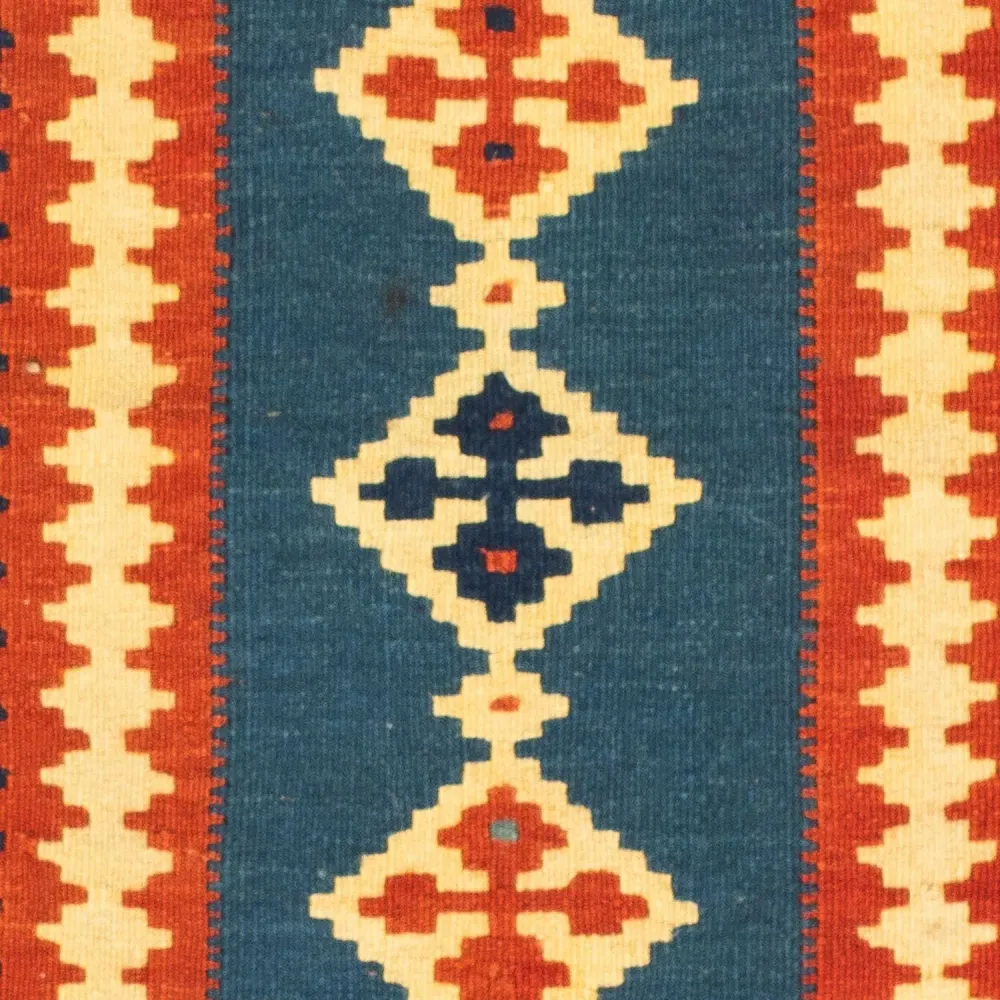Kelim Teppich - Oriental 100 x 100 cm - dunkelblau