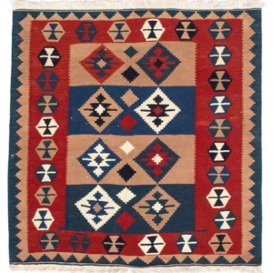 Kelim Teppich - Oriental 100 x 97 cm - mehrfarbig