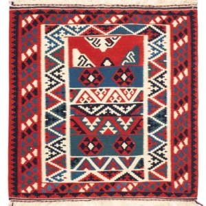 Kelim Teppich - Oriental 103 x 100 cm - mehrfarbig