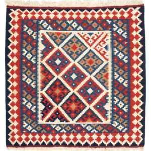 Kelim Teppich - Oriental 103 x 100 cm - mehrfarbig