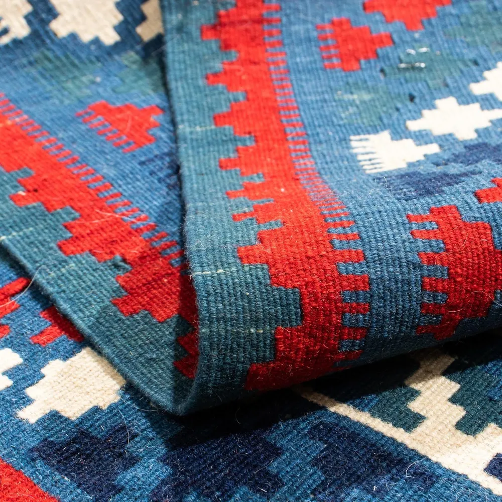Kelim Teppich - Oriental 104 x 100 cm - dunkelblau