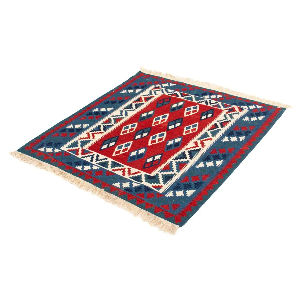 Kelim Teppich - Oriental 104 x 100 cm - dunkelblau
