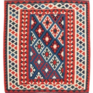 Kelim Teppich - Oriental 104 x 100 cm - dunkelblau