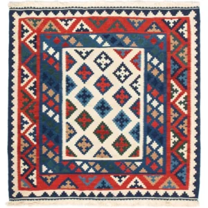 Kelim Teppich - Oriental 104 x 102 cm - mehrfarbig