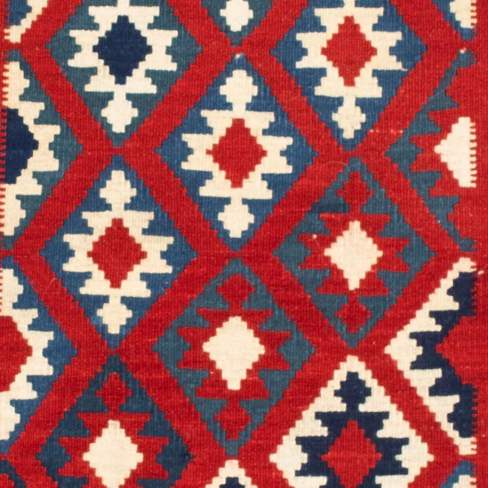 Kelim Teppich - Oriental 104 x 103 cm - dunkelrot