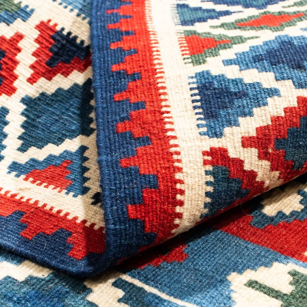 Kelim Teppich - Oriental 104 x 103 cm - dunkelrot