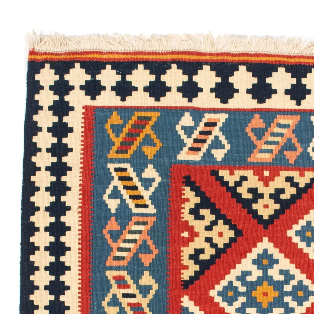 Kelim Teppich - Oriental 105 x 103 cm - dunkelrot
