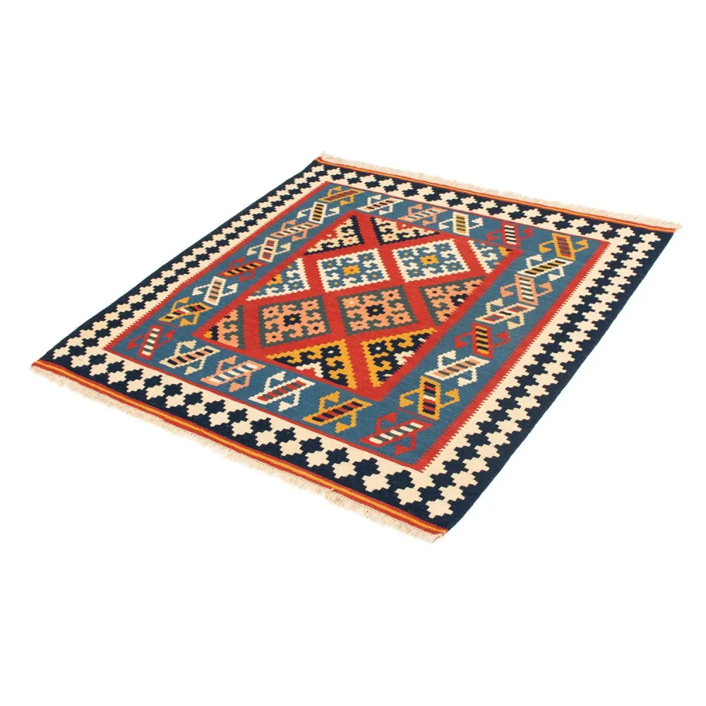 Kelim Teppich - Oriental 105 x 103 cm - dunkelrot