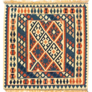 Kelim Teppich - Oriental 106 x 100 cm - mehrfarbig