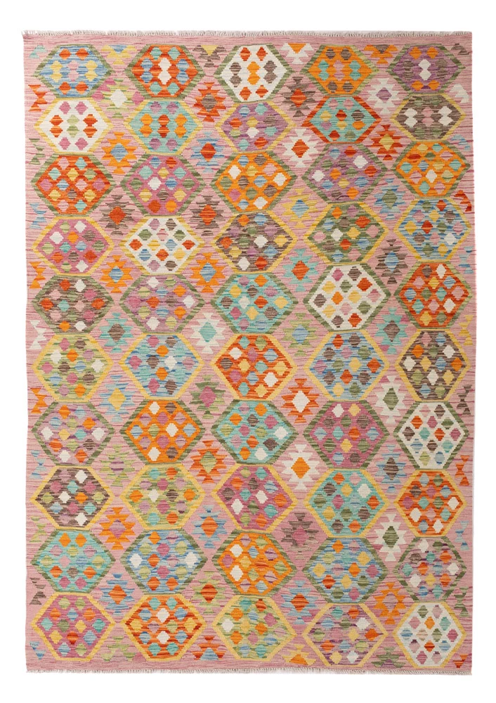 Kelim Teppich - Splash - 248 x 178 cm - bunt