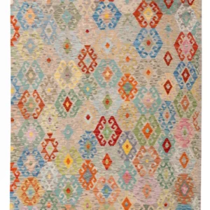 Kelim Teppich - Splash - 252 x 185 cm - bunt
