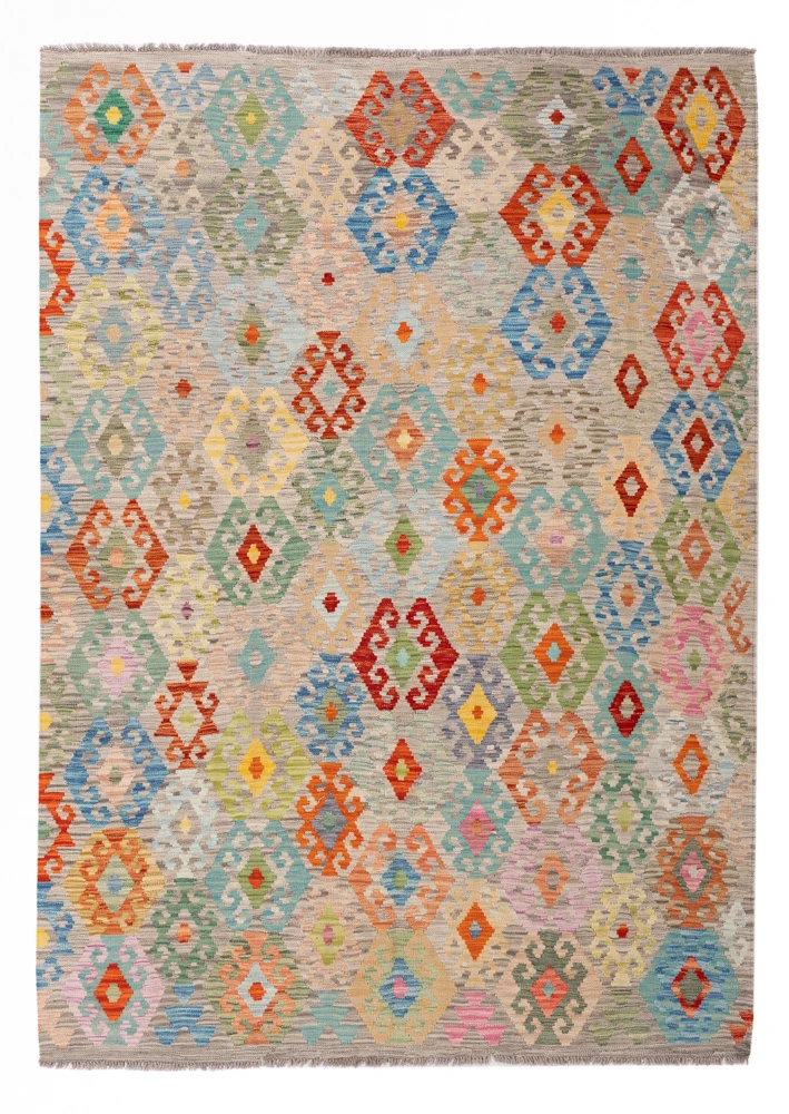 Kelim Teppich - Splash - 252 x 185 cm - bunt