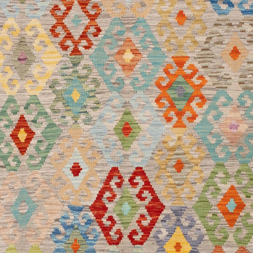 Kelim Teppich - Splash - 252 x 185 cm - bunt