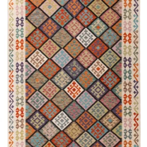 Kelim Teppich - Splash - 252 x 187 cm - bunt