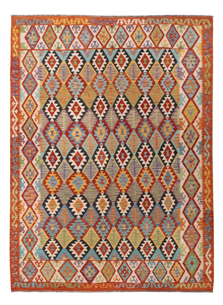 Kelim Teppich - Splash - 348 x 255 cm - bunt