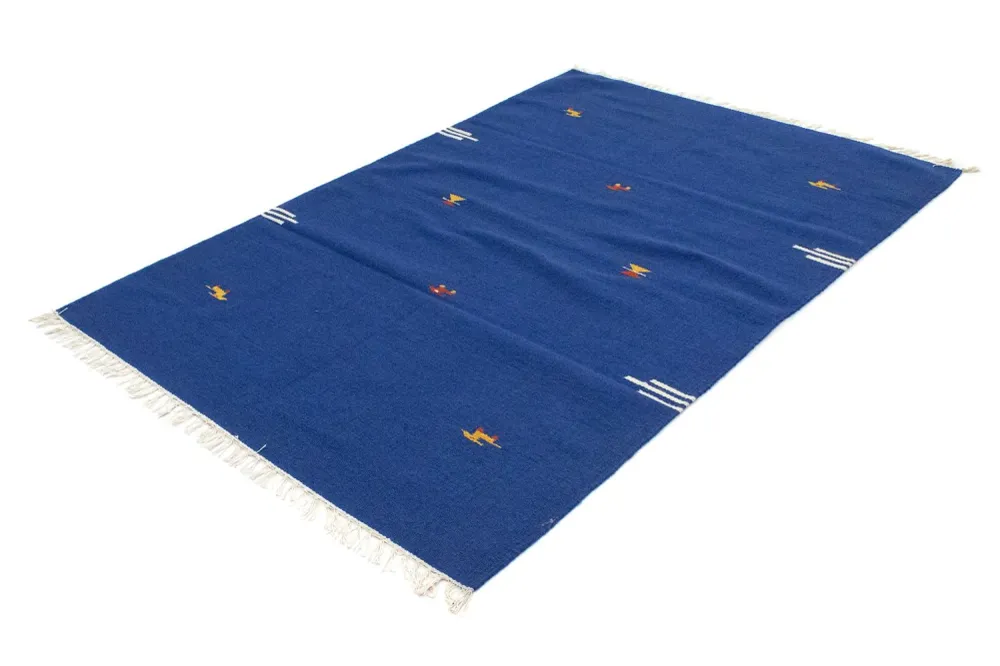 Kelim Teppich - Trendy 180 x 120 cm - blau