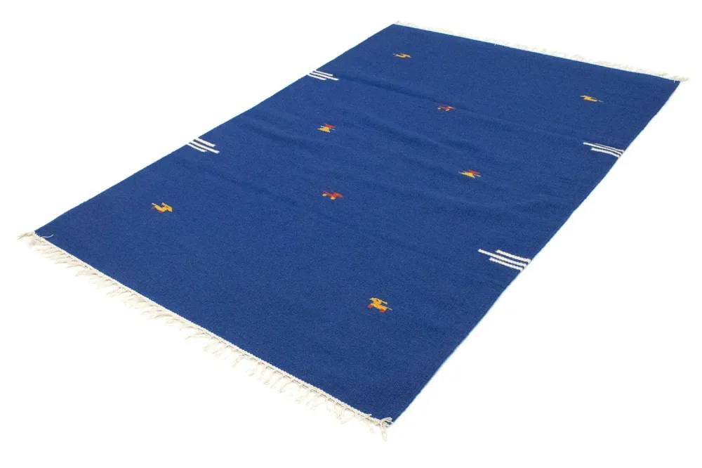 Kelim Teppich - Trendy 180 x 120 cm - blau