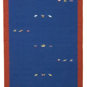 Kelim Teppich - Trendy 180 x 120 cm - blau
