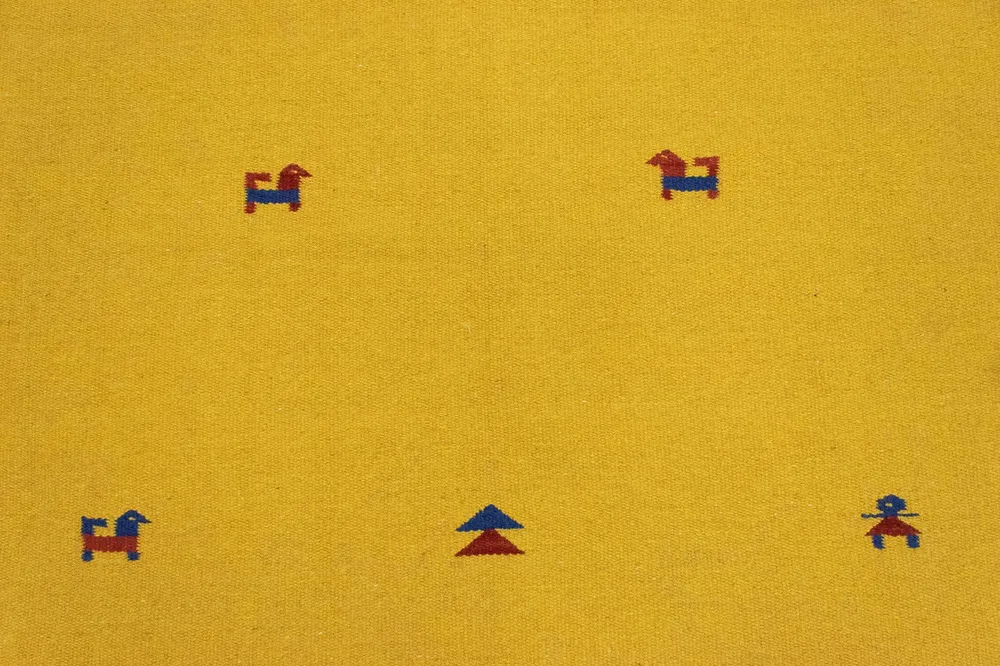 Kelim Teppich - Trendy 180 x 120 cm - gelb