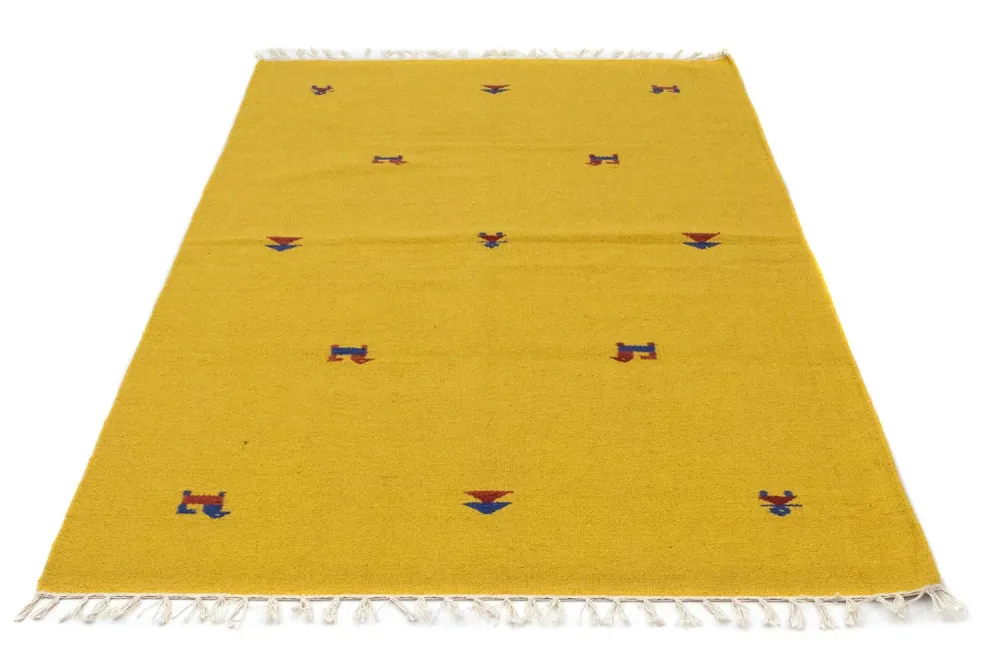Kelim Teppich - Trendy 180 x 120 cm - gelb