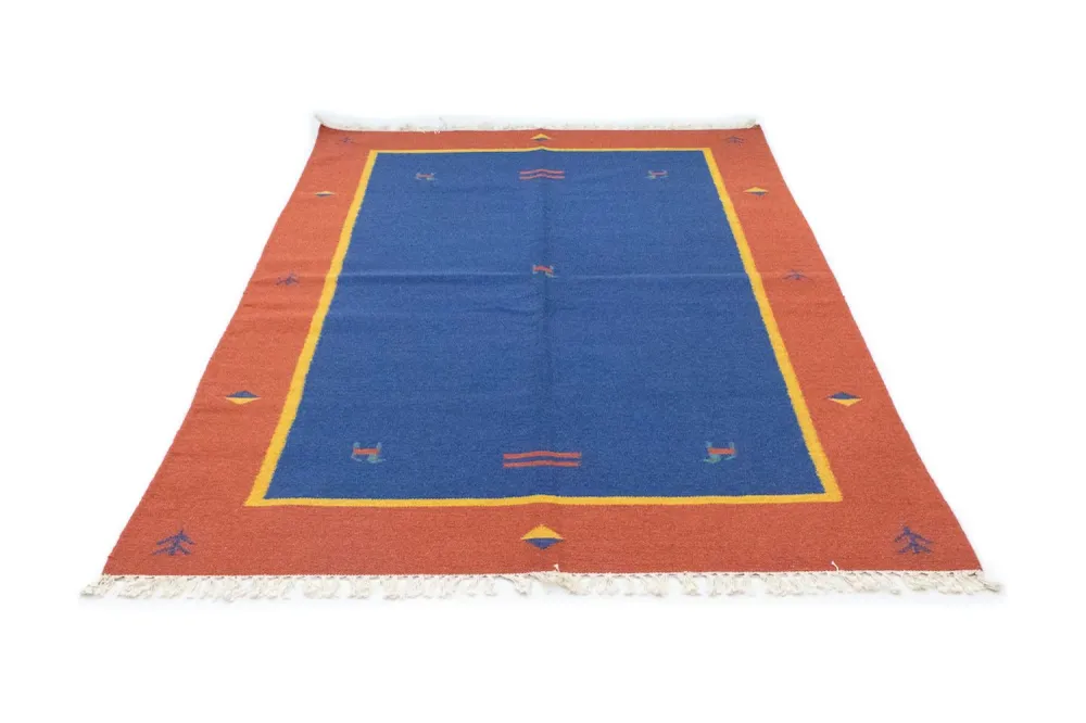 Kelim Teppich - Trendy 200 x 140 cm - blau