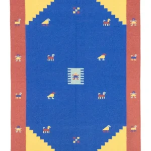Kelim Teppich - Trendy 200 x 140 cm - blau