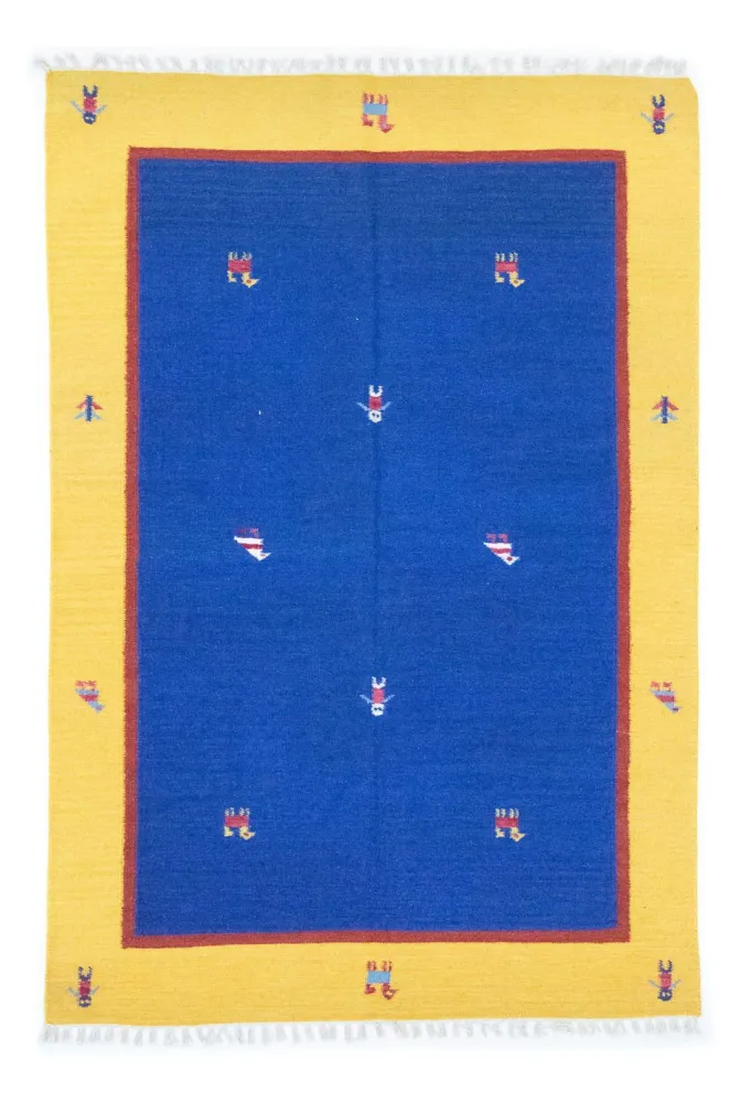 Kelim Teppich - Trendy 200 x 140 cm - blau