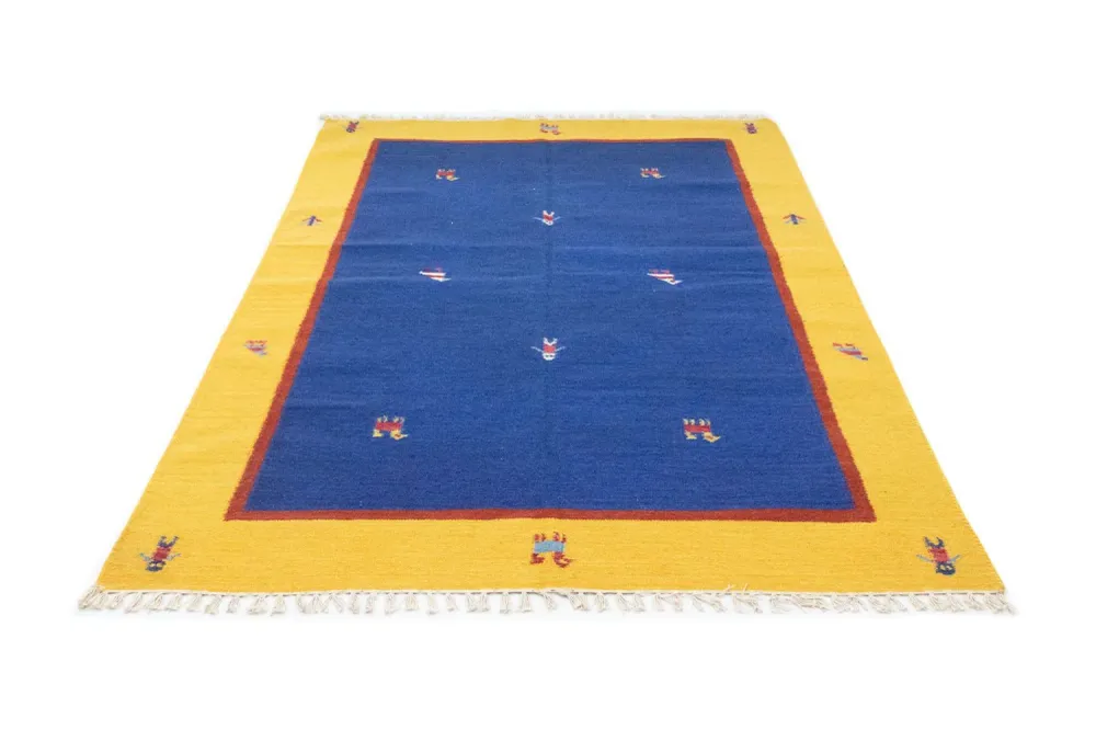 Kelim Teppich - Trendy 200 x 140 cm - blau