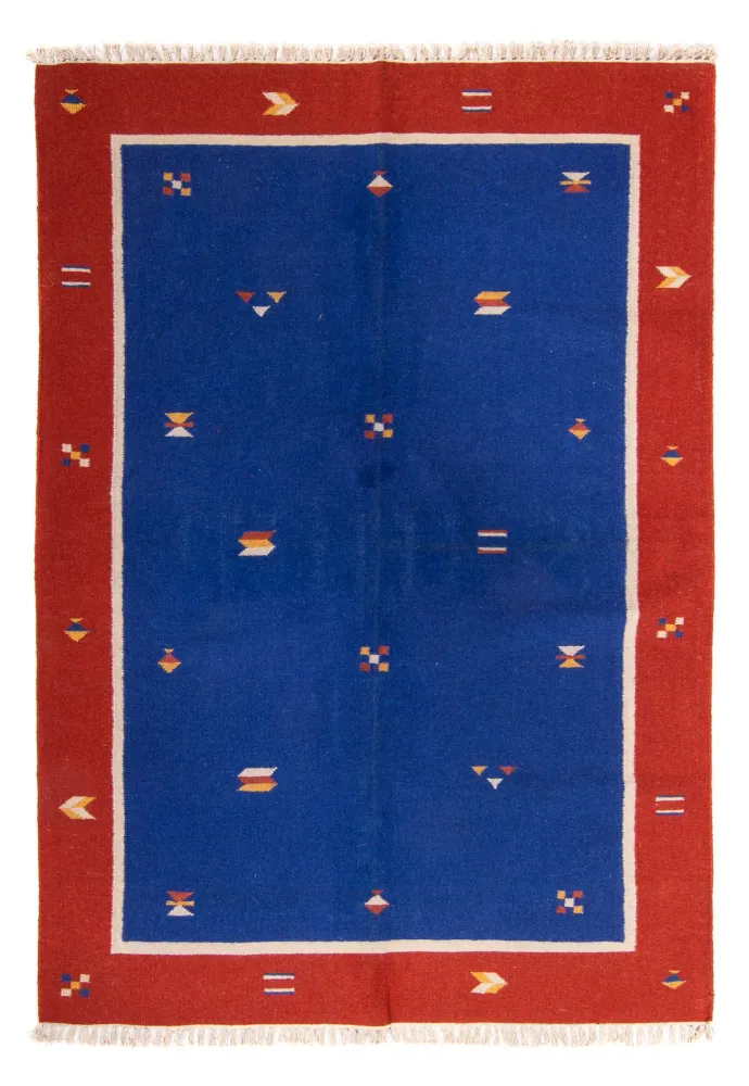 Kelim Teppich - Trendy 240 x 170 cm - dunkelblau