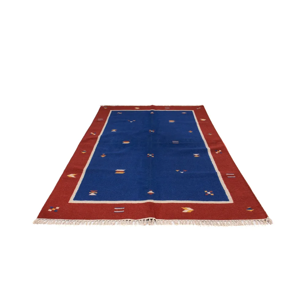 Kelim Teppich - Trendy 240 x 170 cm - dunkelblau
