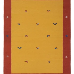 Kelim Teppich - Trendy - 240 x 170 cm - senfgelb