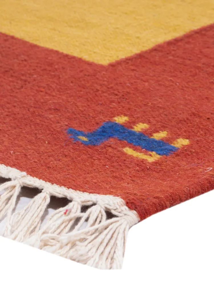 Kelim Teppich - Trendy - 240 x 170 cm - senfgelb