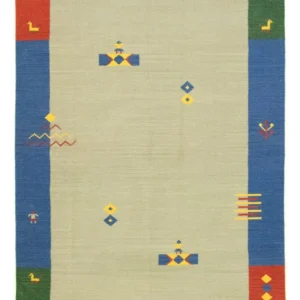Kelim Teppich - Trendy 300 x 200 cm - grün