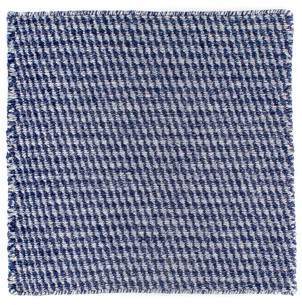 Kelim Teppich - Trendy 63 x 62 cm - dunkelblau