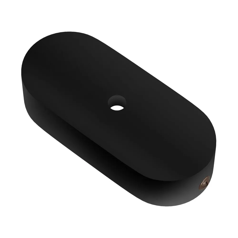 Kit base de teto em madeira oval - Preto