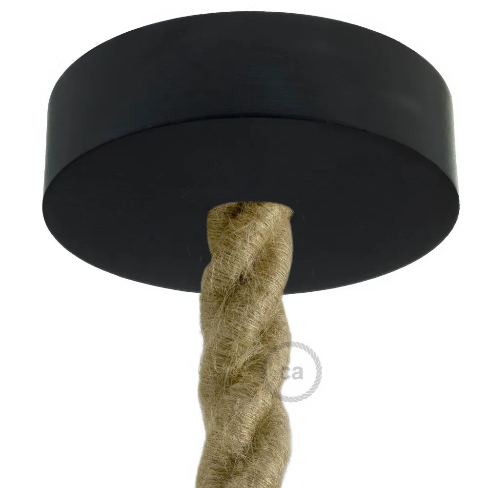 Kit base de teto em madeira para cordão 2XL - Preto