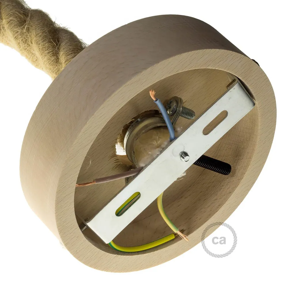 Kit base de teto em madeira para cordão 3XL - Neutro