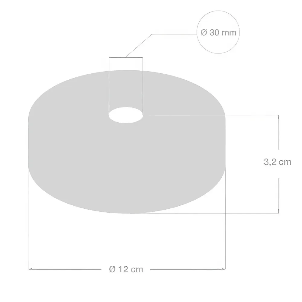 Kit base de teto em madeira para cordão 3XL - Neutro