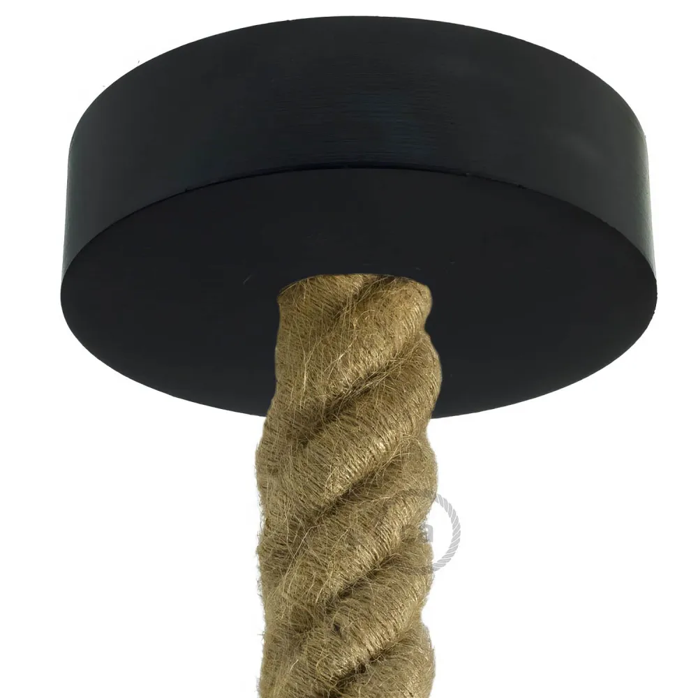 Kit base de teto em madeira para cordão 3XL - Preto