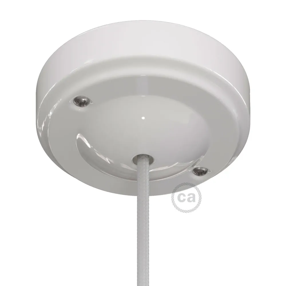 Kit base de teto Minimal em porcelana - Branco