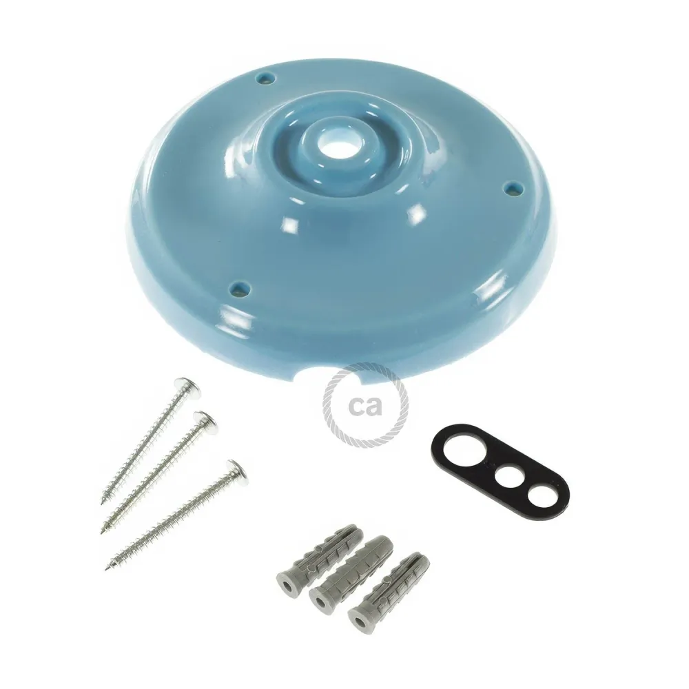 Kit base de teto em porcelana - Azul