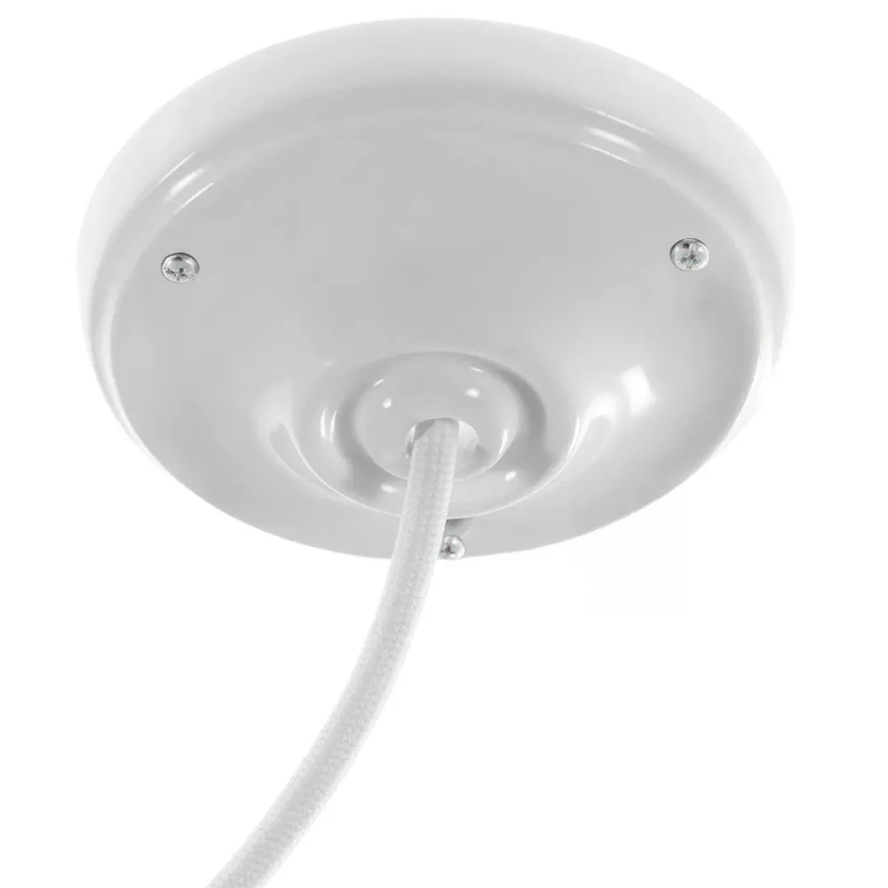 Kit base de teto em porcelana - Branco