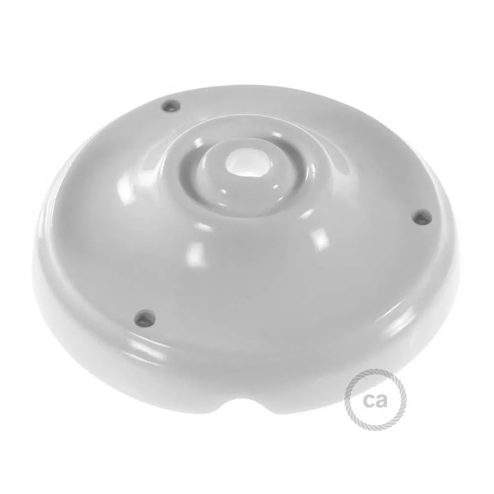 Kit base de teto em porcelana - Branco