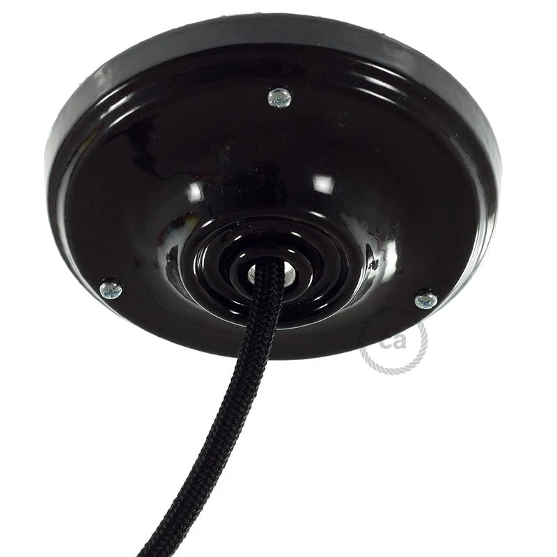 Kit base de teto em porcelana - Preto