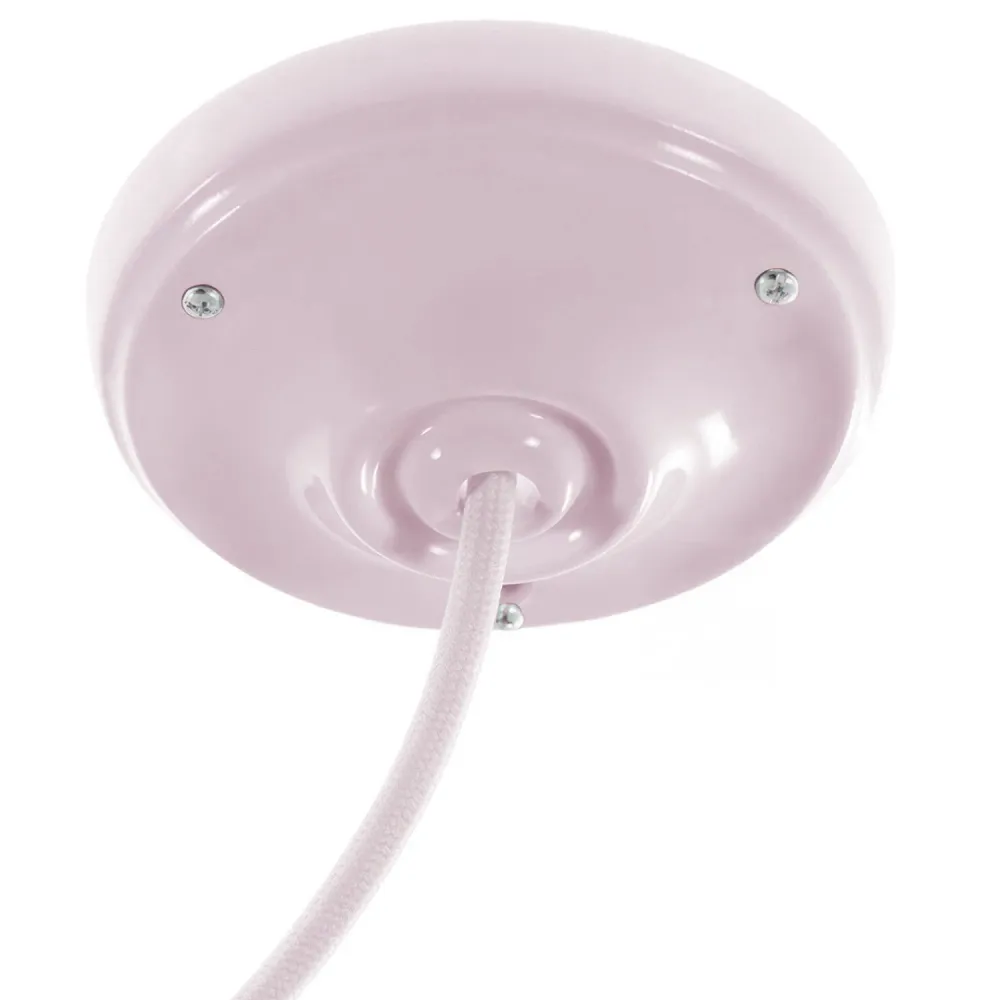 Kit base de teto em porcelana - Rosa antigo