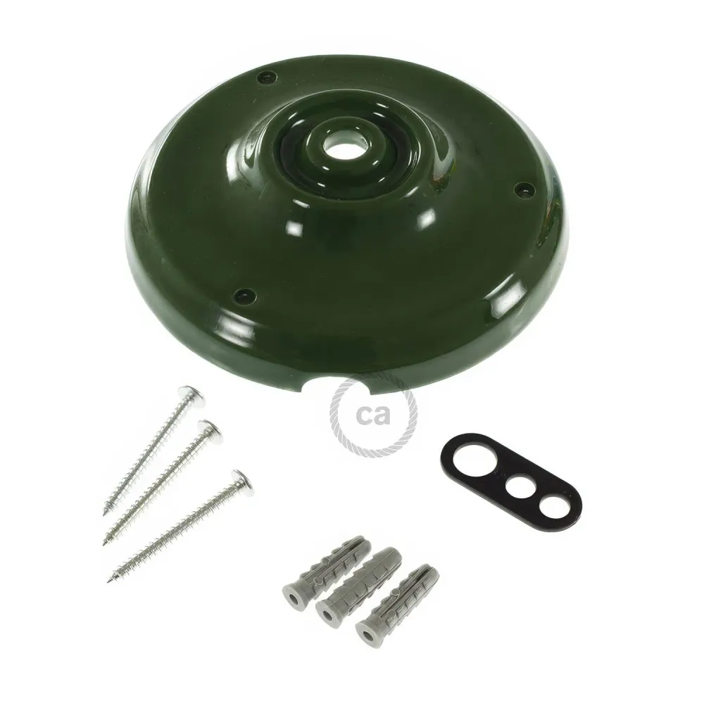 Kit base de teto em porcelana - Verde